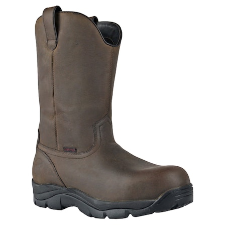 Hoss Boot Co Wildfire Pull-On Wellington Work Boot, Brown, 9 D, D 94010